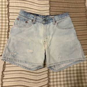 Vintage Levi’s Jean Shorts | VTG Shorts Light Wash Distressed